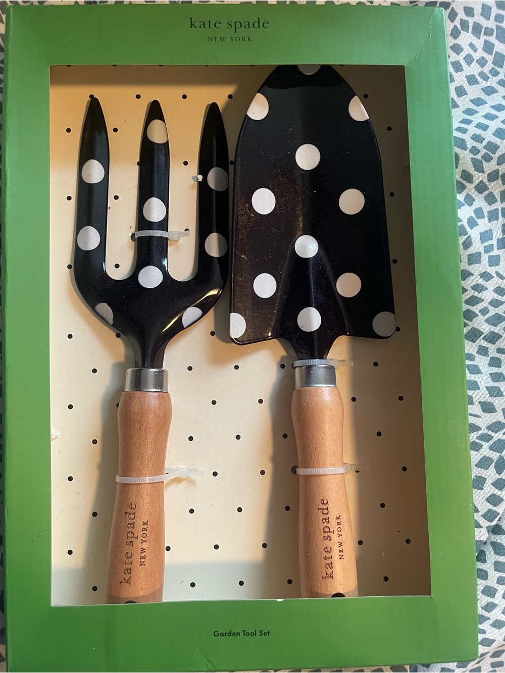 kate spade Black and White Polka Dot Garden Tool Set